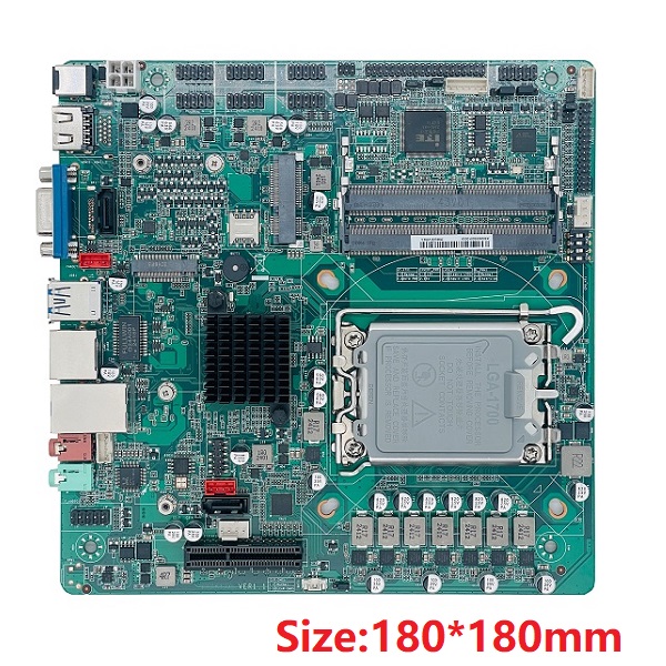 intel第12代13代桌面式迷你工控主板ZC-ITXB660DC 双网6COM